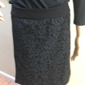 Loft Lace/ Knit Skirt